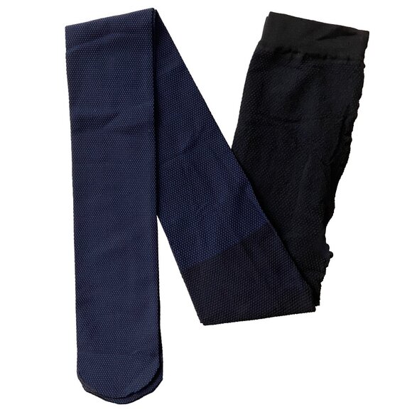 FALKE ROYAL NAVY BLUE DOT CONTROL TOP PANTYHOSE TIGHTS MEDIUM NEW - Picture 1 of 5